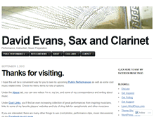 Tablet Screenshot of davidevanssax.com